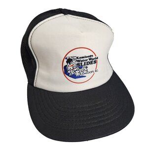 KAMLOOPS WATER WORLD SLIDES Hat Snapback Vintage 80s Cap Trucker